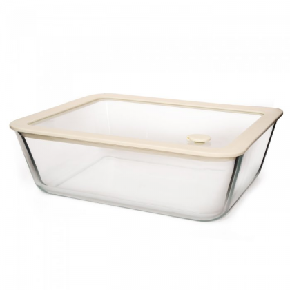 Recipiente hermetico de vidrio con valvula de vacio 2.6 l - home concept
