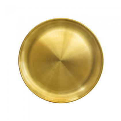Plato de acero inoxidable dorado 20 cms