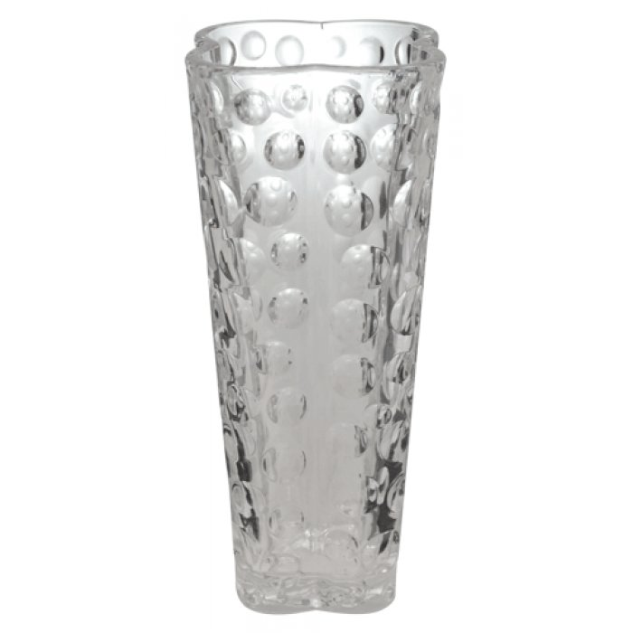 Florero vidrio circulos clear 29.5cm