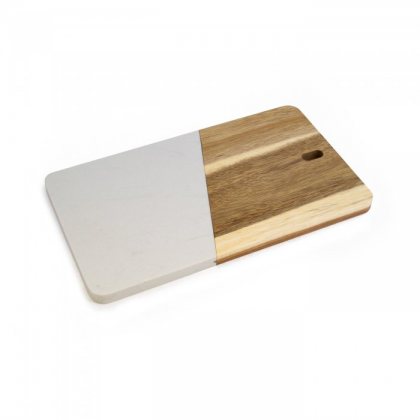 Tabla malaga de marmol y acacia 30 x 17 cm