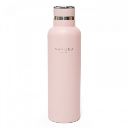 Botella termica sakura acero inoxidable 750 ml rosa baby pink