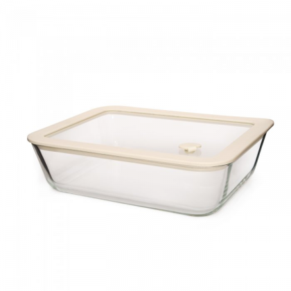 Recipiente hermetico de vidrio con valvula de vacio 1.4 l