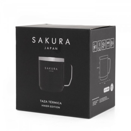 Jarro mug taza termica hermetica negra 354 ml