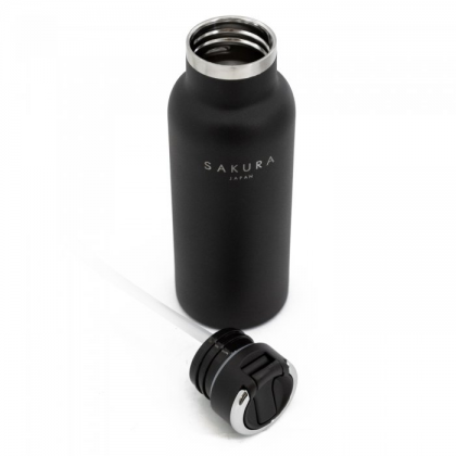 Botella termica acero inoxidable 750 ml negra mate