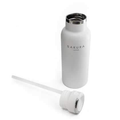 Botella termica acero inox 500 ml blanca mate