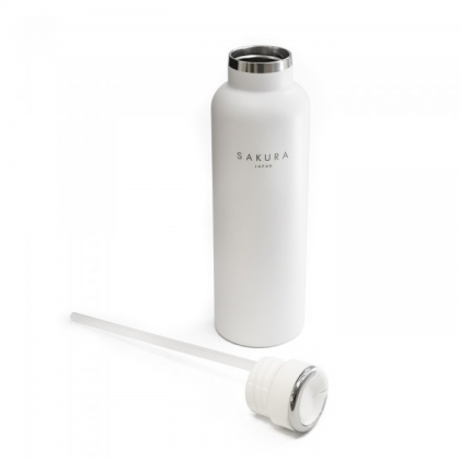 Botella termica acero inoxidable 750 ml blanca mate