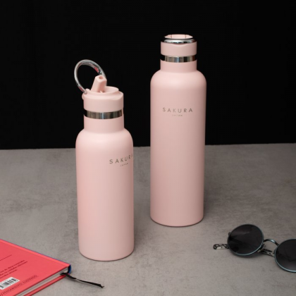 Botella termica acero inox 500 ml baby pink