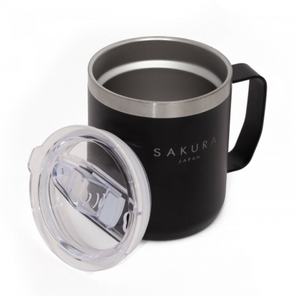 Jarro mug taza termica hermetica negra 354 ml