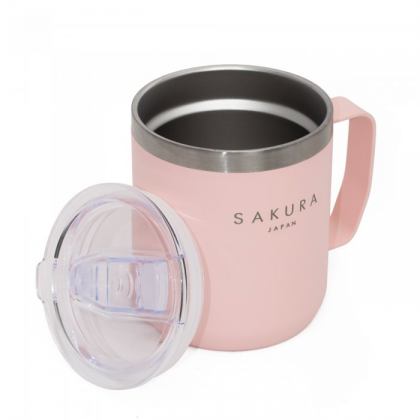Jarro mug taza termica hermetica baby pink 354 ml