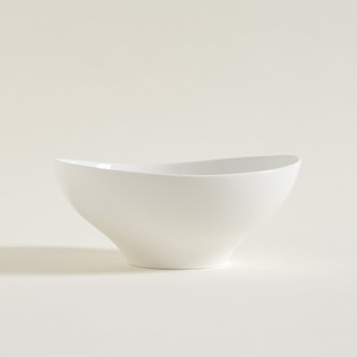 Bowl de ceramica irregular blanco 25x10 cm
