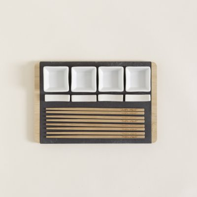 Set de sushi x 4 bamboo 30x20x1.5 cm