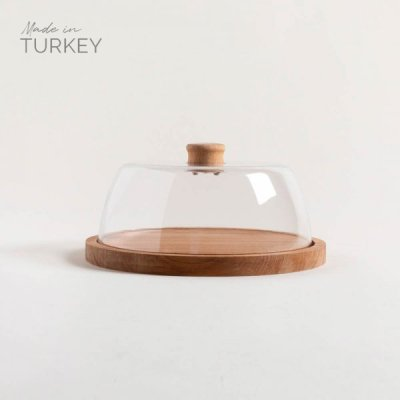 Campana acrilico base madera 24x14 cm