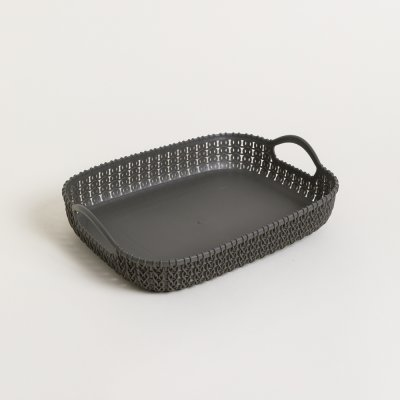 Bandeja organizadora de pp gris topo 30 x 23 x 5 cm