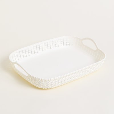 Bandeja organizadora de pp crema 36 x 28 x 5 cm