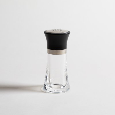 Salero premium de acrilico y acero black 130 ml
