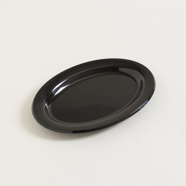 Bandeja de acrilico oval black 22,5x31cm