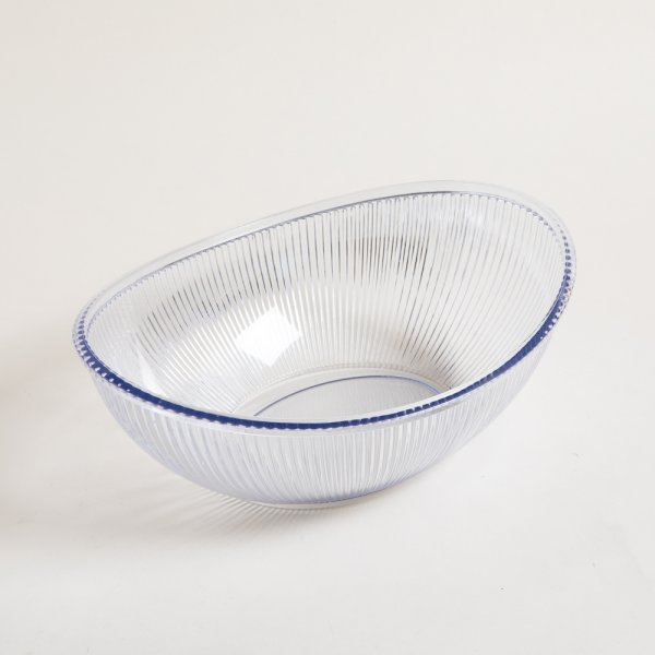 Ensaladera oval de acrilico galata transparente 3300 ml
