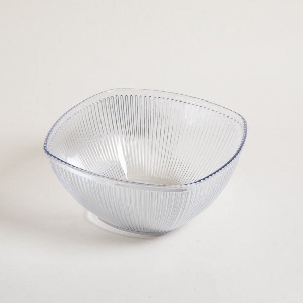 Ensaladera cuadrada de acrilico galata transparente 3350 ml