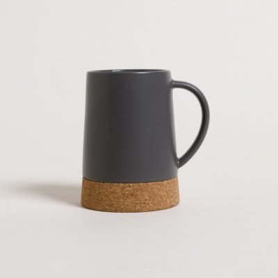 Mug/taza net grey base de corcho 410 ml