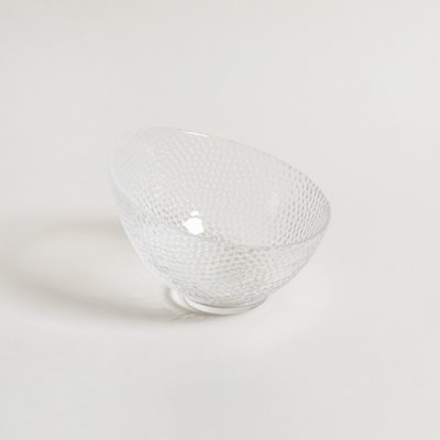 Bowl vidrio martille corte diagonal 17x13 cm