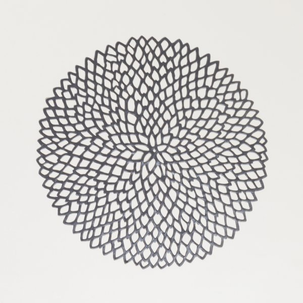 Individual pvc flor grafito 38 cm