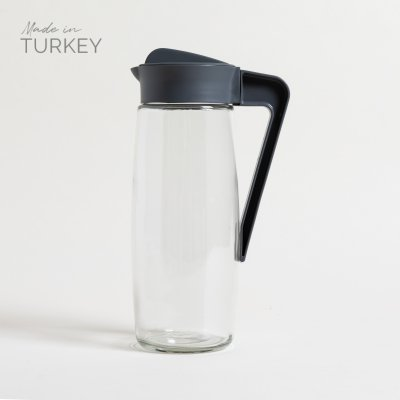 Jarra de vidrio tapa gris 1600 ml