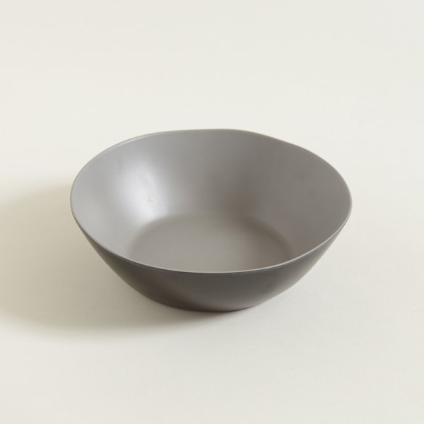 Bowl de fibra de bamboo sumatra vison y negro 25x7 cm