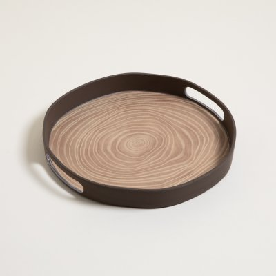 Bandeja con manijas de fibra de bamboo trunk 30,5x4 cm