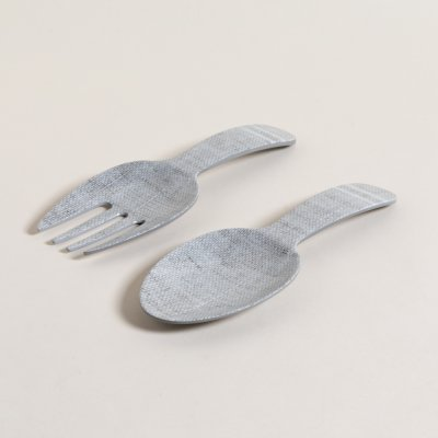 Set de tenedor y cuchara de melamina luxor 27 cm