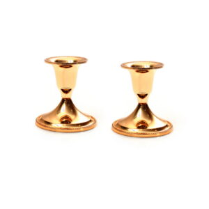 Mini candelabros x 2, dorado
