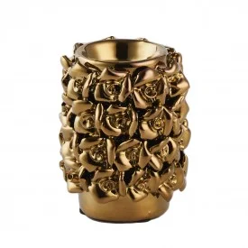 Candelabro dorado ceramica (X1)