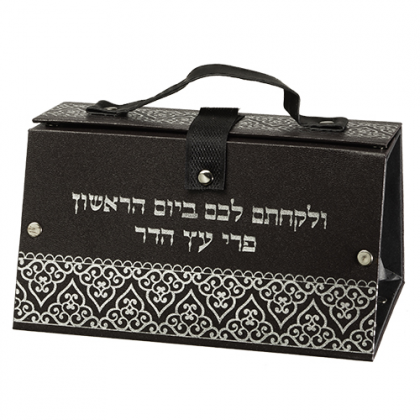 Caja Etrog 11x19x13 texto en plateado