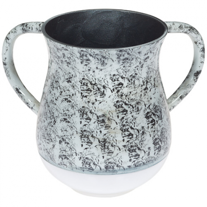 Jarra aluminio diseño blanco y negro 13 cm