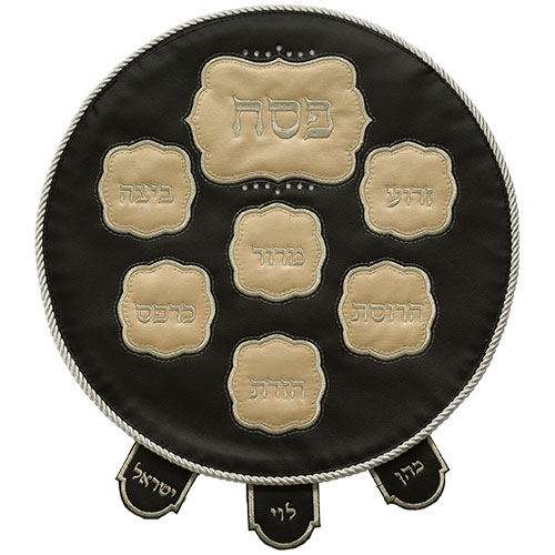 Cubre matza simil cuero bordado 46 cm