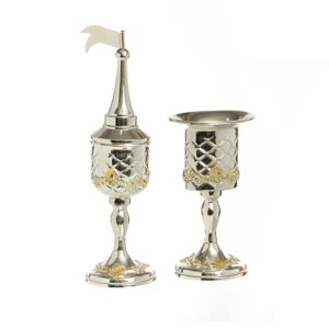 Set Havdala 2 piezas Silver & golden plated