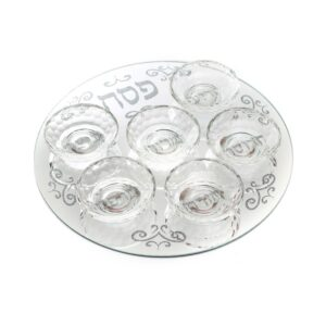 Keara Pesaj cristal diseño plateado, 35 cm