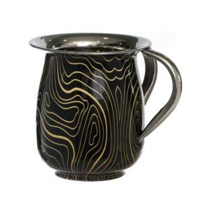 Jarra diseño dorado/negro 13,5 cm acero inoxidable