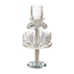 Cascada cristal para  6 vasos pearls/gold metal decortion 30 cm altura