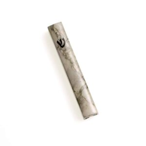 Mezuzah 12cm mystic grey marble decal