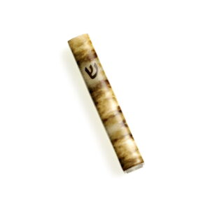 Mezuzah 12cm gold smoke marble decal
