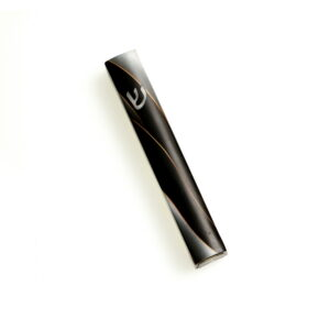 Mezuzah 12cm black-grey abstract decal