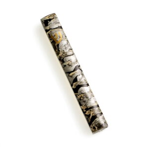 Mezuzah silver mist w/gold wording 15cm