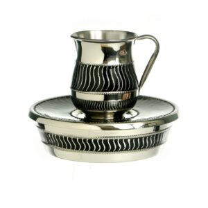 Maim ajaronim black enamel with silver curves