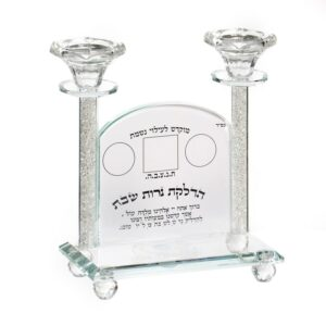 Par de candelabros de cristal lebirkon/leilu nishmat altura 20 cm