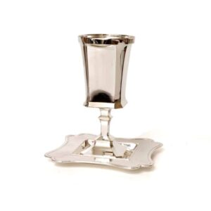 Copa Kidush base alta lisa + plato